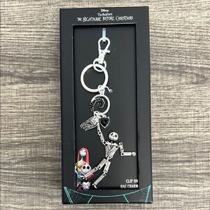 〰️ Disney Silver The Nightmare Before Christmas Bag Charm 🖤
